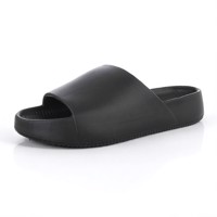 Slippers effen zwart 44