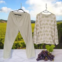 Comfy zachte pyama groen wit XL