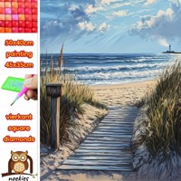 50x40cm Diamond painting strand (vierkant) nr 27