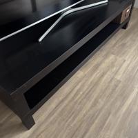 Tv meubel  (laag, donkerbruin/zwart)