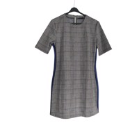 SoSoire jurk geruit grijs blauw M