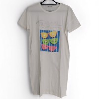 Shirt jurk Tropical fruit wit S