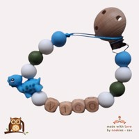 noekies naam speenkoord dino blauw khaki wit nr 2