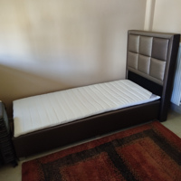 Eénpersoonsbed - boxspring - bronskleurig 