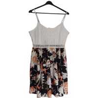 Jurkje zwart met wit kant L 40/42