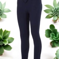 Fashion legging effen donkerblauw S/M