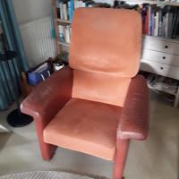 Leren fauteuil, in standen te zetten