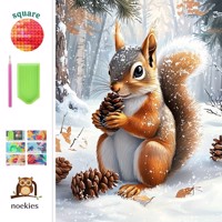 nr 41 Diamond Painting Eekhoorn 50x40cm (vierkant)