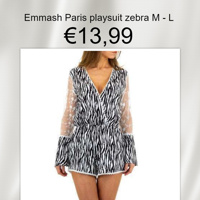 Emmash Paris playsuit zebra M - L