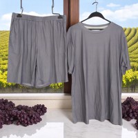 2 delig heren zomer set grijs XXXL