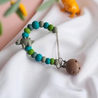 Speenkoord dino turquoise khaki