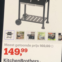 Te koop kitchenBrothers houtskool BBQ 