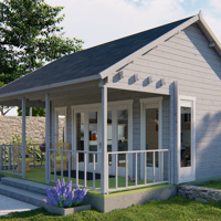 Blokhut - Tuinhuis Olaug | 44 mm | vuren onbehandeld