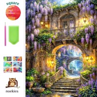 nr 72 Diamond Painting sprookjes stad 50x40cm (vierkant)