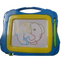 Magnetich teken bord blauw geel klein formaat