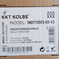 Kolbe inductie kookplaat 77cm