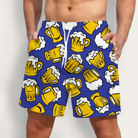 Zwembroek -zwemshort blauw met bier S