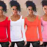 Shirt  1 maat (34/40) Wit, oranje, rood of roze, nieuw  