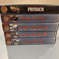 VHS Lethal weapon 1-3  pure lethal payback Mel Gibson