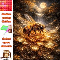 50x40cm Diamond Painting wesp goud zwart (vierkant) nr 17