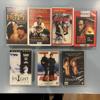 VHS actie misdaad thriller videobanden 7 stuks 