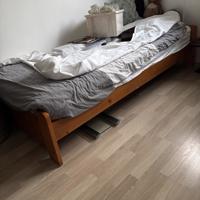 Grenen 1 persoonsbed zonder matras