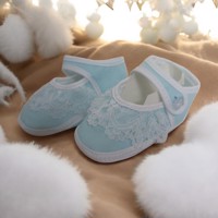 Junior Joy Babyschoenen Newborn Meisjes Lichtblauw/wit Met K