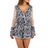 Playsuit zebra print en kant M
