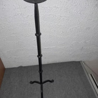 Kandelaar zwart metaal 70 cm hoog