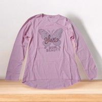 Seagull longsleeve t-shirt rose vlinder glitter 158/164