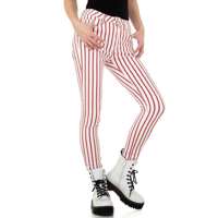 Redial Denim Paris skinny jeans wit rood S/36