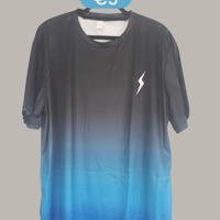 Heren t-shirt blauw overlopend XXXL