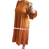 Oranje panterprint jurk XL