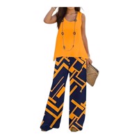 2 delige zomer set blauw oranje XXL