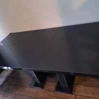 Glanzend Zwarte Uitschuifbare Eettafel 80x120/160