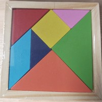 Lg-imports Houten Vormenpuzzel 12 Cm 7 Stukjes - Tangram