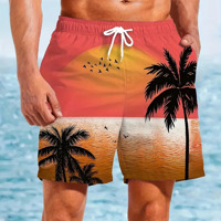 Zwembroek - zwemshort rood oranje XXL