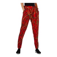 Broek rood met leuke print design S/M