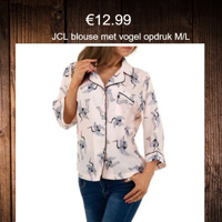 JCL blouse met vogel opdruk M/L