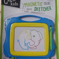 Crea Kids, magnetich teken bord blauw geel klein formaat