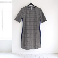 SoSoire jurk geruit grijs blauw M