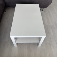 Witte salontafel met opbergplank