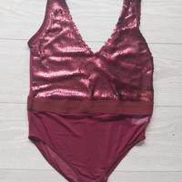 Glo-story glitter lovers body wijnrood S/M