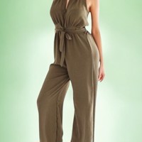 Just me jumpsuit khaki one size 36/38/40