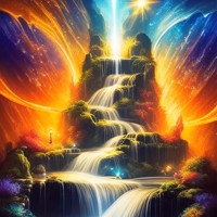 nr 50 Diamond Painting watervallen 50x40cm (vierkant)
