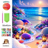 nr 15 Diamond Painting fantasy strand 50x40cm (vierkant)