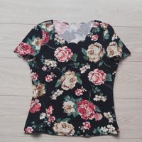 Stretchy T-shirt bloemenprint L