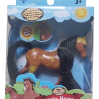 Little horse speelpaard camel bruin zwarte haren camouflage