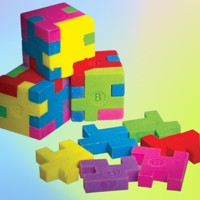 3x gum kubus puzzel 3x3cm