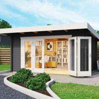 Blokhut Sussex 1 + Bifold Door 2600X1957